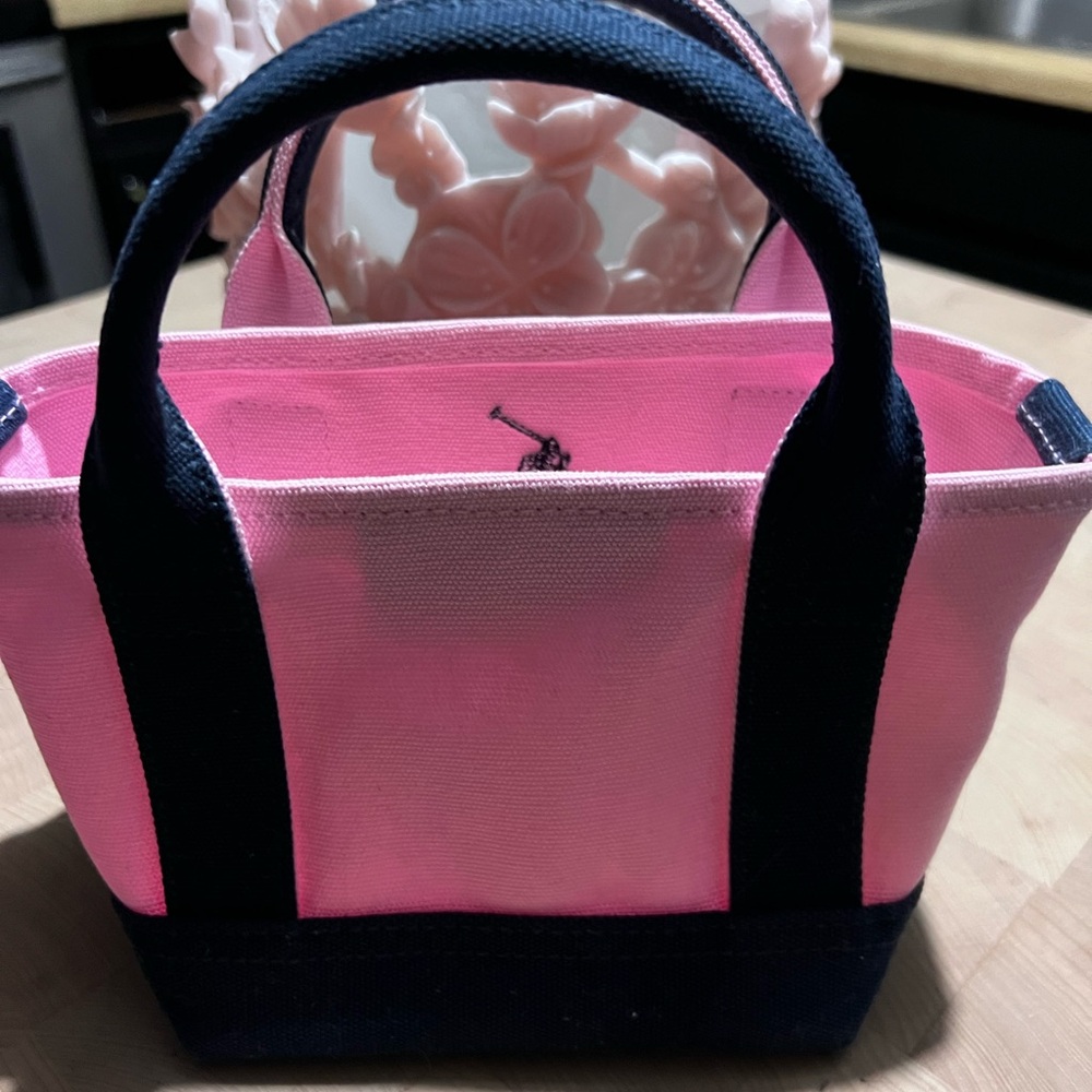 Ralph Lauren Pink and Blue Classic Tote Bag - Picture 2 of 9